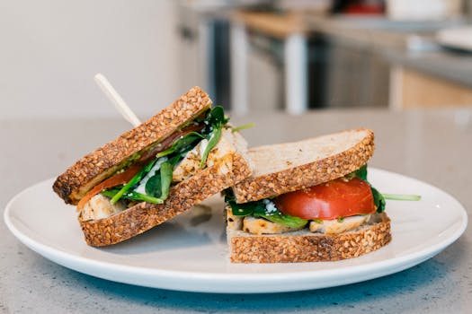 healthy meal with whole grains and veggies