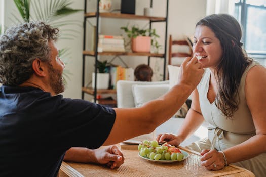 man enjoying a balanced meal
