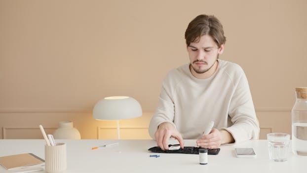 a man measuring his blood pressure