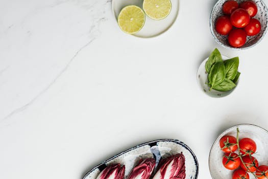 vibrant plate of fruits and vegetables