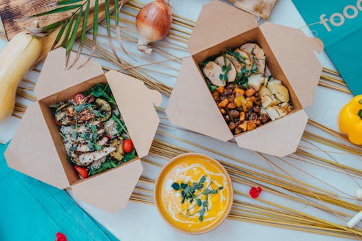 meal prep with colorful ingredients